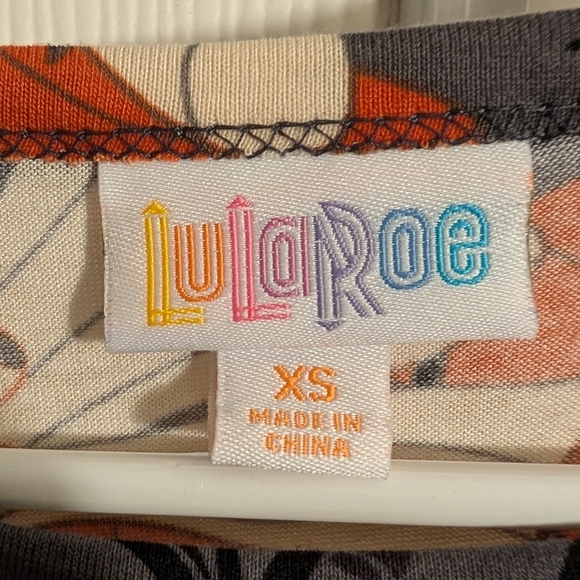 LuLaRoe Red and White Midi Flutter Sleeve Dress - Picture 2 of 5